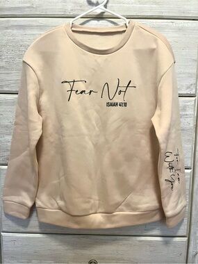 Christian crewneck Fear Not Isaiah 41:10 Script Sweatshirt - Size small